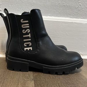 Justice black boots
